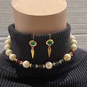 Vintage necklace and earrings set